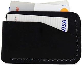 Tarjetero curvo artesanal de piel minimalista