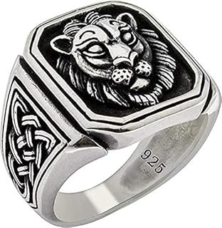 Anillo gótico biker de león en plata 925 hecho a mano