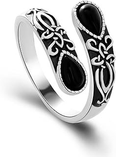 Anillo de plata 925 ajustable tipo cuchara bohemio hecho a mano