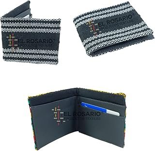 Cartera artesanal unisex en piel negro y blanco