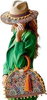 Kit Bolsa y Sombrero Artesanal para Playa Mujer