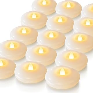 Velas flotantes LED sin flama estilo artesanal para bodas y centros de mesa