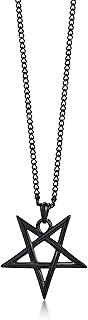 Collar pentagrama artesanal estilo gótico alternativo
