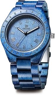 Reloj de madera artesanal para hombre estilo vintage cebra