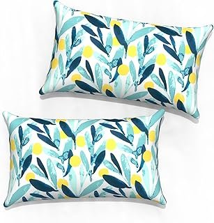 Fundas de almohada lumbar artesanales para exteriores 12×20