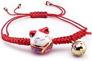 Pulsera Maneki Neko hecha a mano amuleto de la suerte