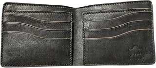 Cartera artesanal delgada de piel genuina para hombre