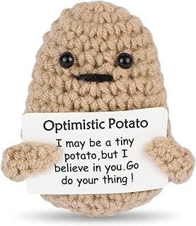 Muñeca positiva de patata tejida a mano regalo emocional