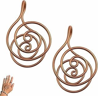 Anillos Reiki de cobre en espiral para meditación set de 2
