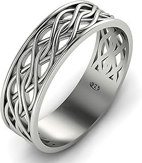 Anillo de nudo celta irlandés en plata 925 unisex