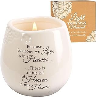 Vela artesanal de recuerdo y condolencia aroma floral suave