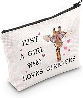 Cosmetiquera artesanal divertida con diseño de jirafa