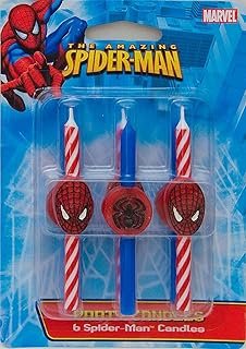 Velas artesanales de Spider Man para pastel infantil