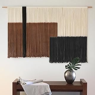 Tapiz de macramé hecho a mano decoración bohemia artesanal para pared