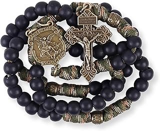 Rosario artesanal de paracord San Miguel resistente