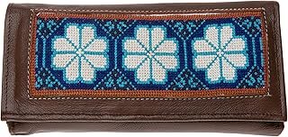 Cartera artesanal bordada grande hecha a mano