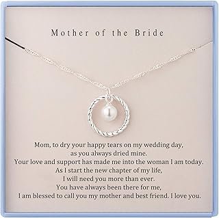 Collar artesanal de plata para madre de la novia regalo especial