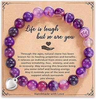 Pulsera curativa de amatista hecha a mano regalo de ánimo