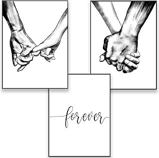 Arte en lienzo artesanal para parejas ilustración de amor lista para pared