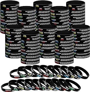 Pulseras cristianas de silicona con versículos bíblicos