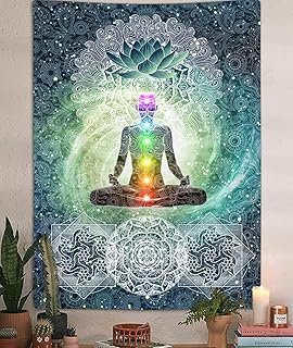 Tapiz artesanal de chakras para yoga meditación y decoración zen bohemia