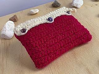 Monedero artesanal tejido estilo crochet