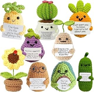 Mini patatas positivas de ganchillo regalo artesanal motivador