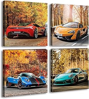 Póster infantil de autos arte moderno para habitación de niños