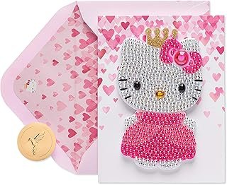 Tarjeta de cumpleaños Hello Kitty diseño artesanal