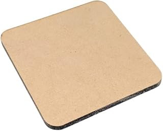 Set de 10 portavasos cuadrados de madera MDF artesanales