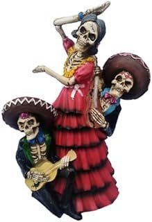 Trío de Catrines Artesanales 30 cm Figuras Decorativas Día de Muertos