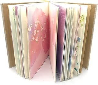 Cuaderno en blanco artístico con diseño acuarela artesanal