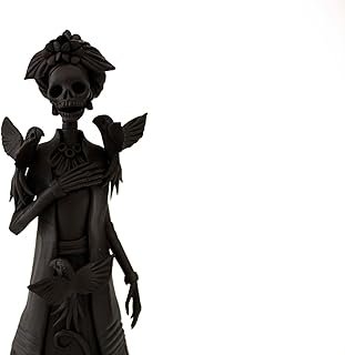 Catrina Frida Kahlo 24 cm Figura Decorativa Artesanal Mexicana