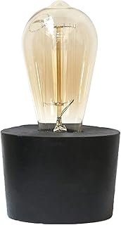 Lámpara de cemento artesanal minimalista con foco vintage