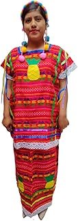 Vestido Regional Oaxaca Huipil Flor de Piña Artesanal para Mujer