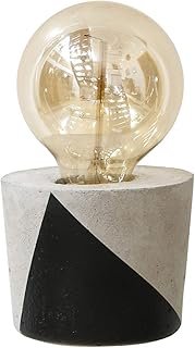 Lámpara de concreto minimalista artesanal gris y negro