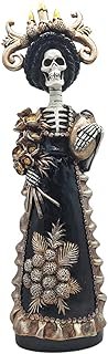 Catrina Lupita 42 cm Escultura Artesanal Pintada a Mano