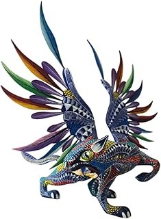 Alebrije Jaguar Alado Zapoteca Escultura Artesanal Mexicana