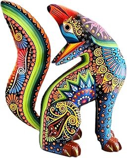Alebrije Coyote Aullando Escultura Artesanal Mediana