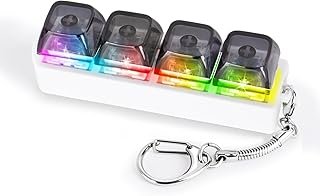Llavero fidget de teclado artesanal antiestrés con luz LED