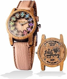 Reloj de madera personalizado artesanal para dama