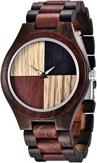 Reloj de bambú artesanal grabado para hombre