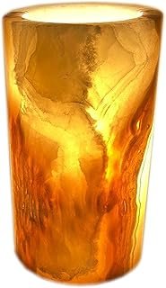 Lámpara de ónix artesanal para mesa o piso diseño elegante