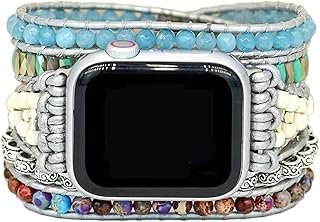 Correa bohemia artesanal de jaspe para Apple Watch