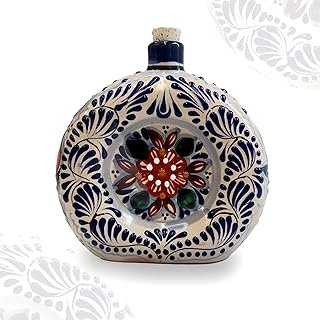 Licorera de Talavera artesanal mexicana ideal para tequila o regalo