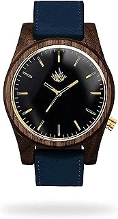 Reloj de madera artesanal nogal negro Agavia