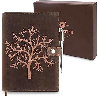 Cuaderno de cuero recargable Árbol de la Vida hecho a mano