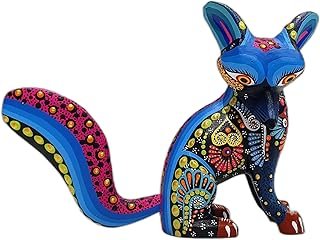 Alebrije Zorro Artesanal Mexicano Tallado en Madera