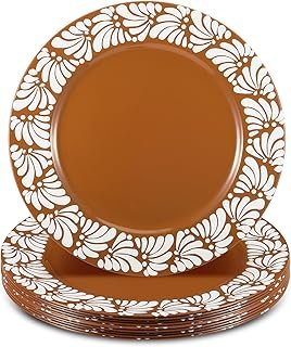 Platos de barro Talavera florales para eventos y decoración mexicana