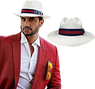 Sombrero Panama artesanal fedora clásico elegante tejido a mano